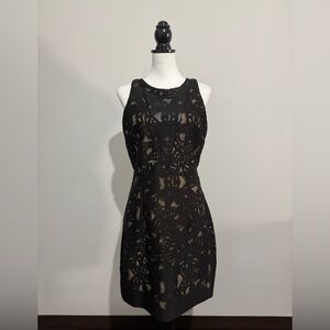 NWT Belle Badgley Mischka “Sage” Black and Tan Dress sz 10